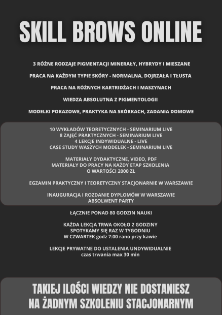 PÓŁROCZNA SZKOŁA ONLINE PMU BROWS - absolute knowlage