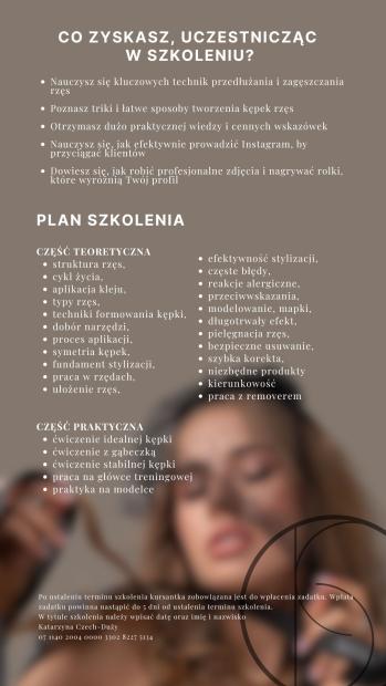 Szkolenie Stylizacja Rzęs Metoda 1:1 + Light Volume 2-3:1  + Social Media