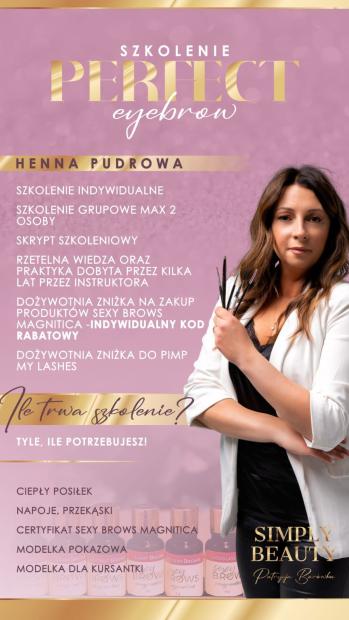 PERFECT EYEBROW Henna Pudrowa + Geometria ( Architektura ) brwi