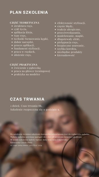 Stylizacja Rzęs Metoda 1:1 + Social Media