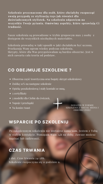 Szkolenie Stylizacja Rzęs Metoda 1:1 + Light Volume 2-3:1  + Social Media