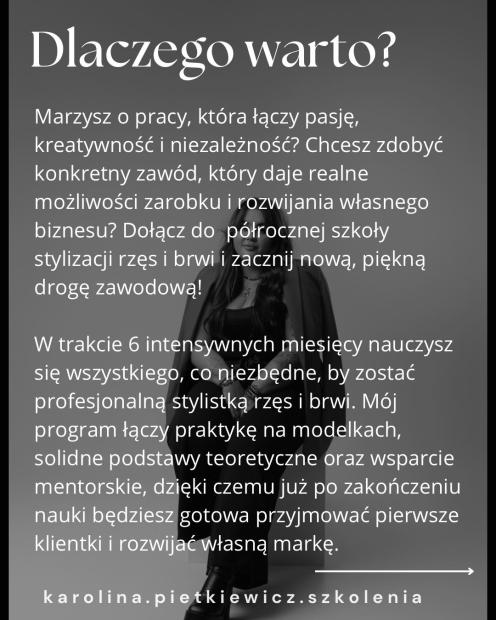 półroczna szkoła stylizacji rzes i brwi