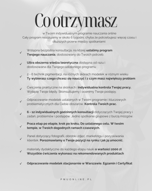 INDYWIDUALNA SZKOŁA ONLINE PMU BROWS - absolute knowlage