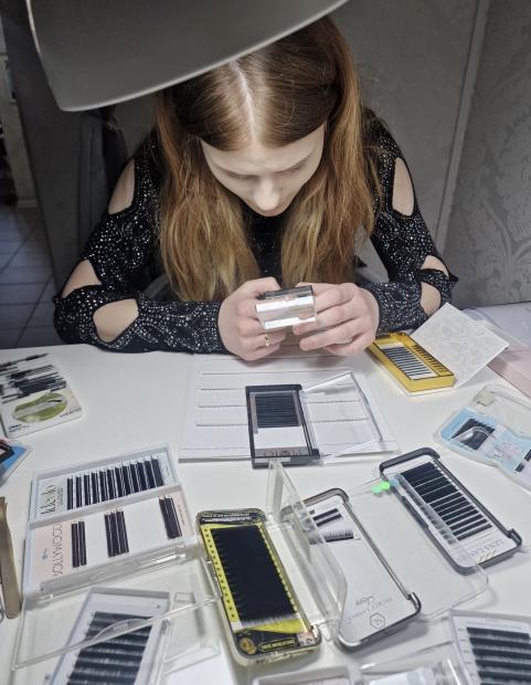 Przedłużenie rzęs 1:1 +wet look + 2d-5d